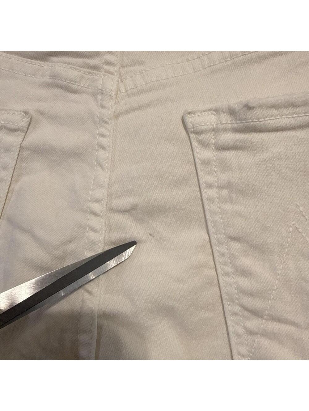 MOTHER The Rambler High-Rise Zip Ankle Jeans in Cream Puff - Size 28 - Picture 15 of 15